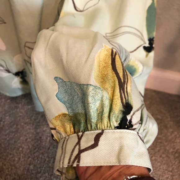 A New Day, NWT/ Mint Floral, long sleeve blouse, L - Picture 6 of 13